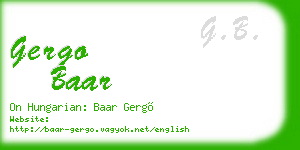 gergo baar business card